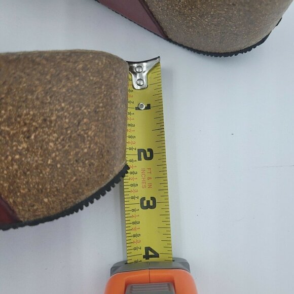 Lola Sabbia Eric Michael Liat Red Leather Double Strap Wedge Sandal Size 40 / 10 - Picture 12 of 12